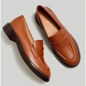 Madewell Vernon Penny Loafer Leather Brown Chunky‎ Sole Women's Shoes 10.5